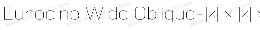 Eurocine Wide Oblique字体转换